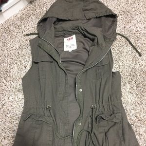 YMI Anorak Olive Hooded Vest - Small