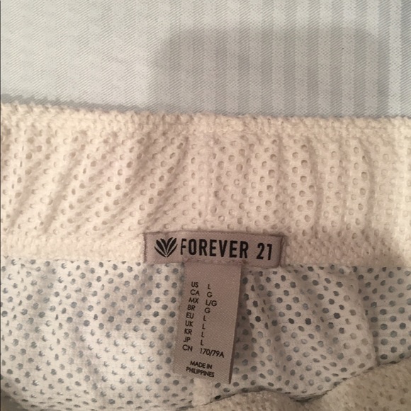 Forever21 white mesh drawstring shorts - Picture 2 of 2