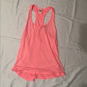 Old Navy pink cotton tank with mesh detail