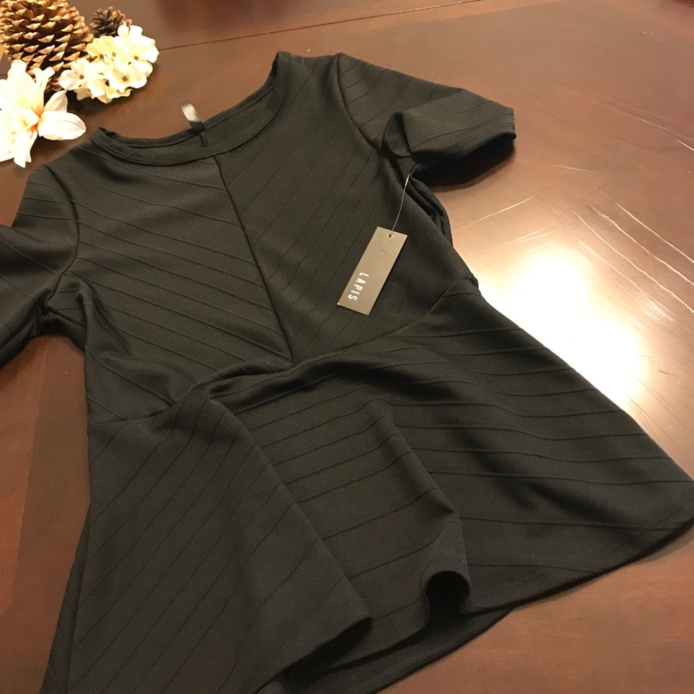 Peplum black top