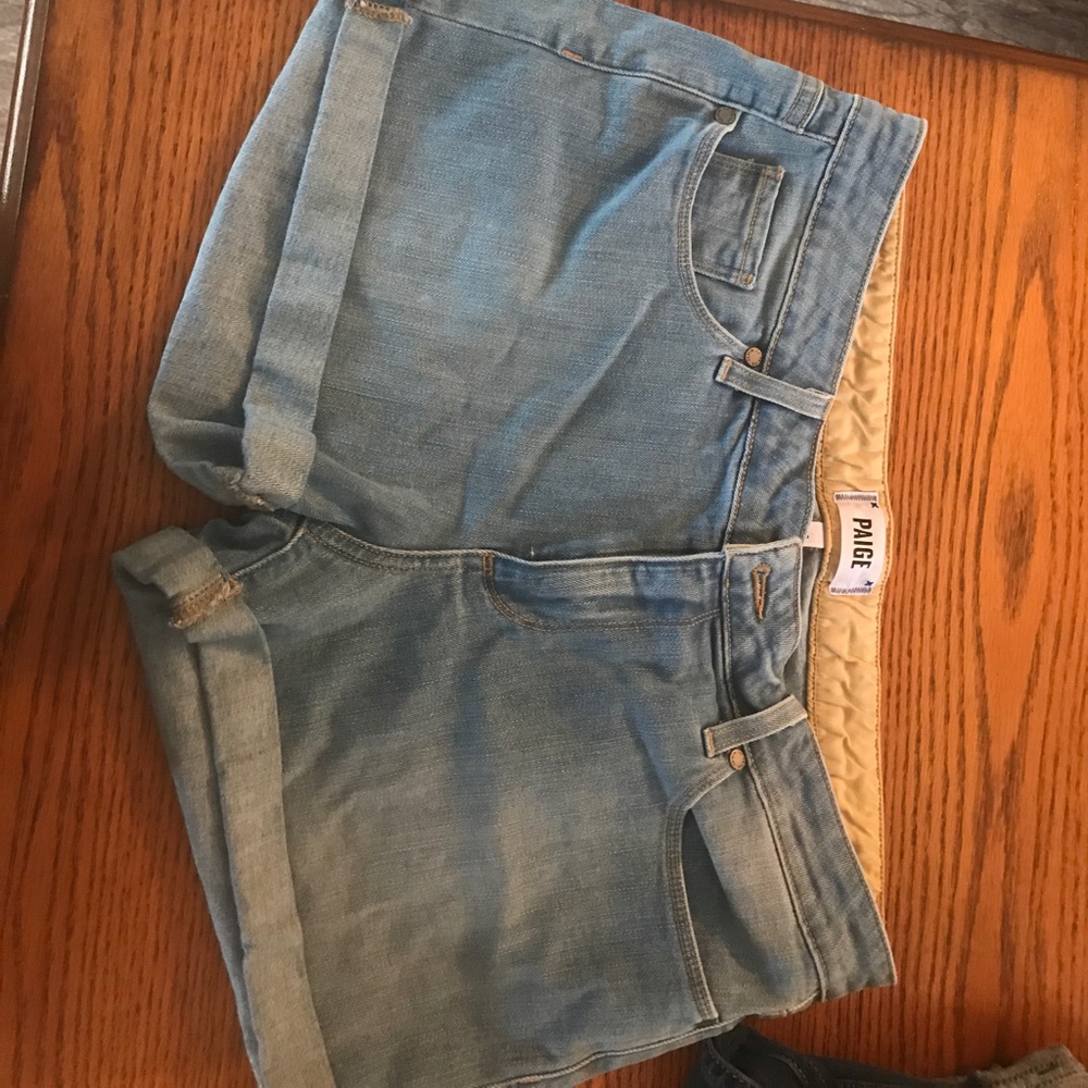 Jean shorts.
