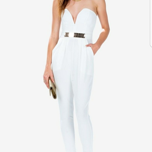 white sweetheart jumpsuit