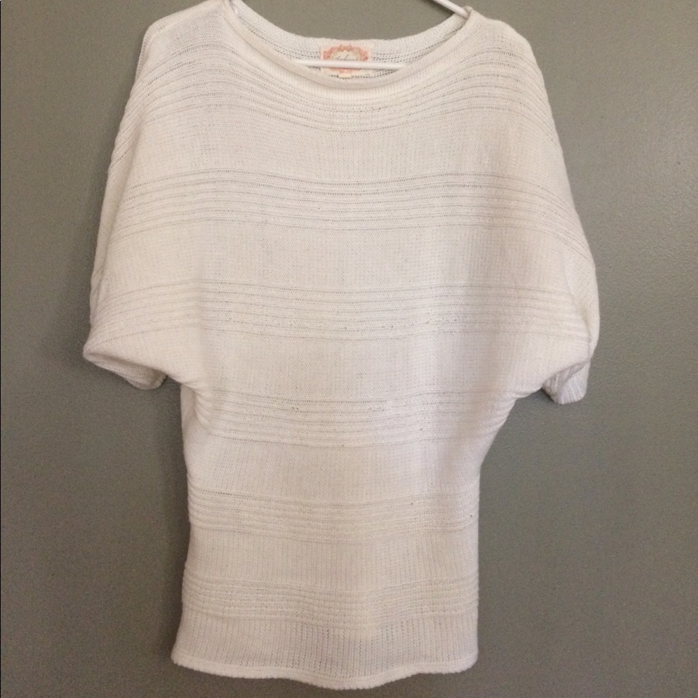 Slouchy white sweater size medium