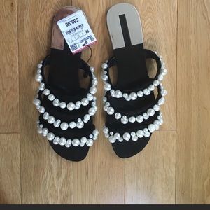 Zara pearls sandals