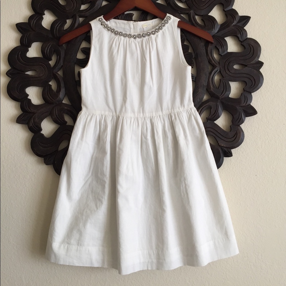 Crewcuts off white necklace dress size 8