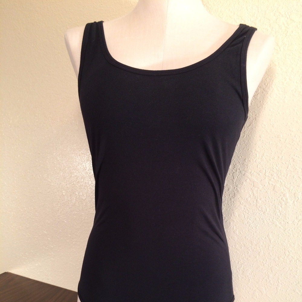 PINK Victoria's Secret Black Tank Top Bodysuit NWT