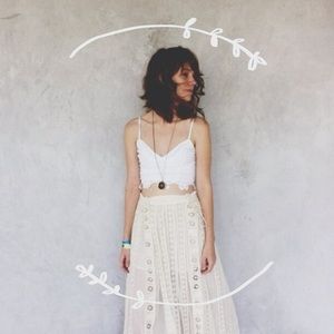 Free People FP ONE Ribbon Corset Maxi in BLACK