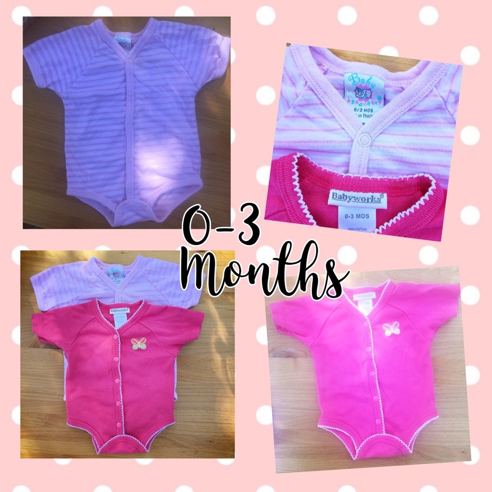 Body suit, onesies bundle. Pink