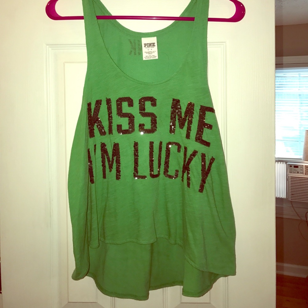 VS Pink Green High-low tank