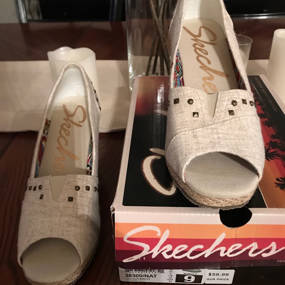 Sketchers Salty  Wedge - Natural