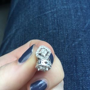 Diamond crowned earrings