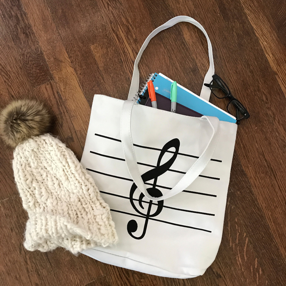Canvas Rag Totes Handbag with Cute Pattern