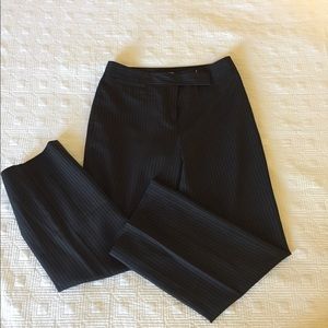 Ann Taylor Brown Pinstripe Wool Pants in 6P