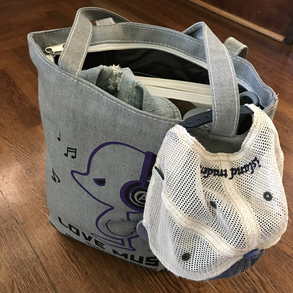 Canvas Rag Totes Handbag with Cute Pattern - Picture 2 of 3