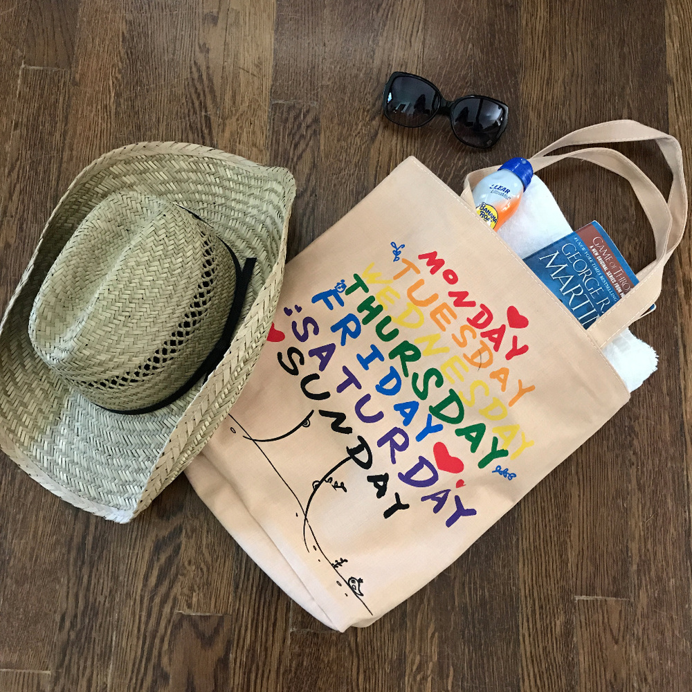 Canvas Rag Totes Handbag with Cute Pattern