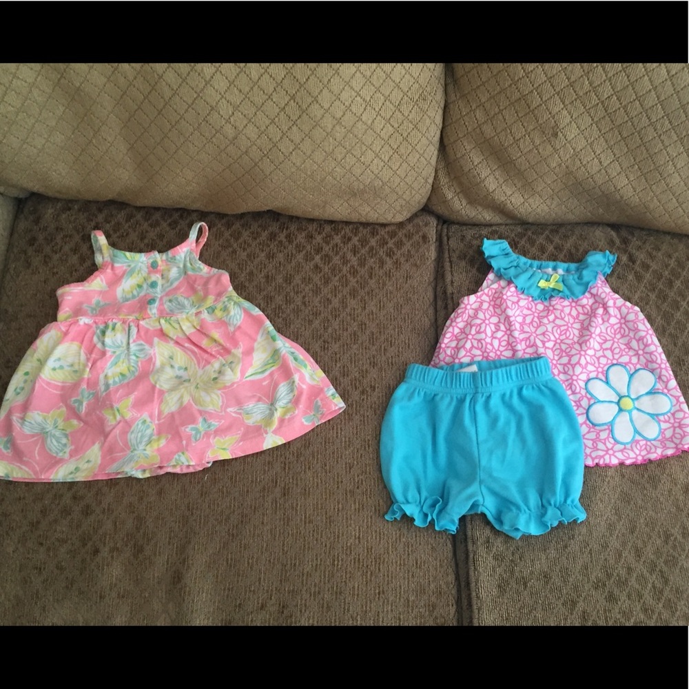 Onesie dress and two piece outfit