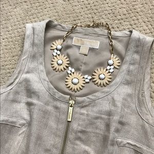 Francesca's gold floral statement necklace
