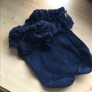 Women's Black Lace Socks