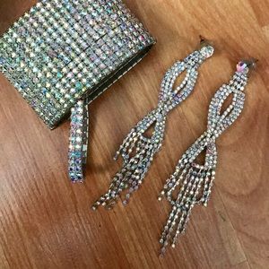 AB rhinestone jewelry set