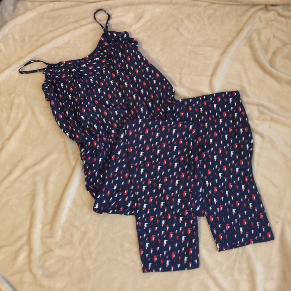 mango navy jumpsuit