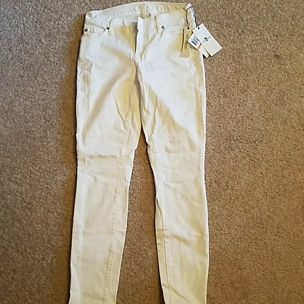 NWT 7 for all mankind skinny white jeans - 26