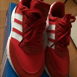 Red Adidas Iniki Runner Shoes