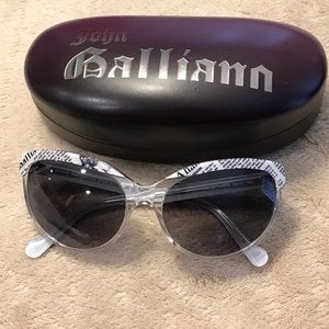 John Galliano black white sunglasses.  Original.