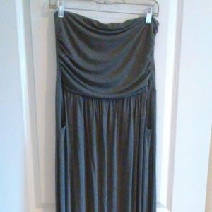 Grey Maxi Dress with POCKETS :) size Large
