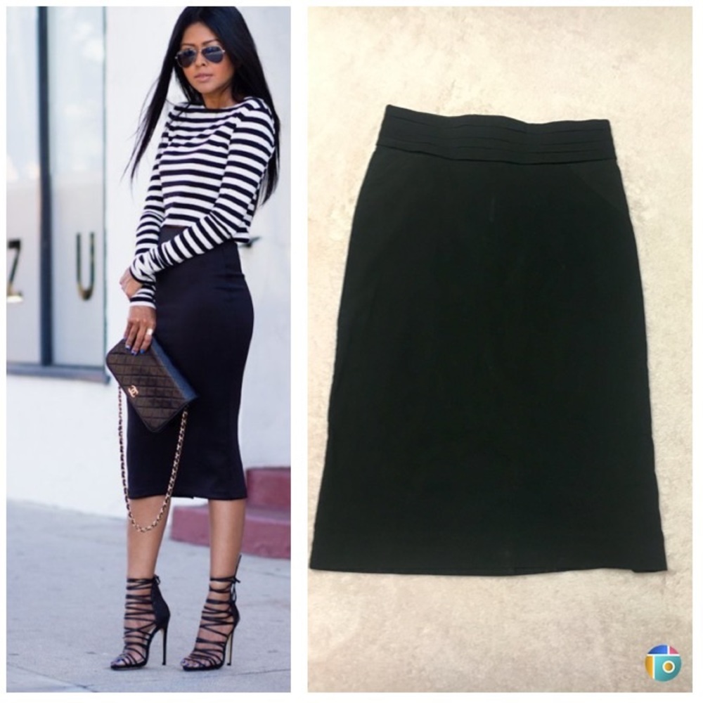 Black pencil skirt