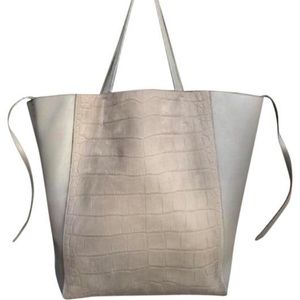 Large grey croc embossed Celine cabas Large grey croc embossed Celine cabas