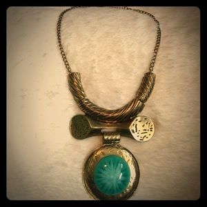 Gold and turquoise necklace Gold and turquoise necklace