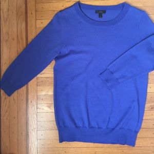 Blue J Crew Quarter Sleeve Sweater