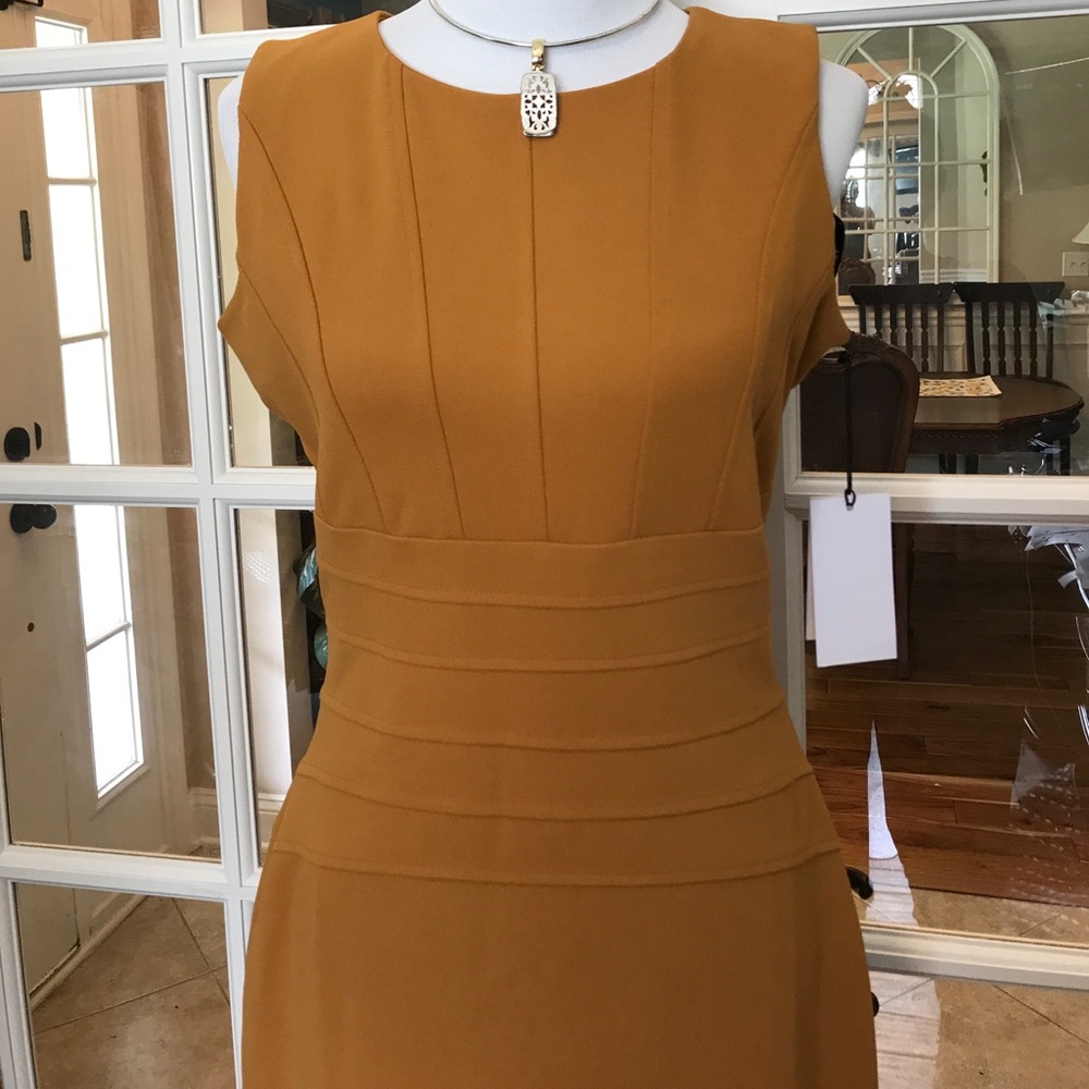 LAST ONE‼️- Ivanka Trump Mustard Midi- 5🌟 Rating - Picture 3 of 7