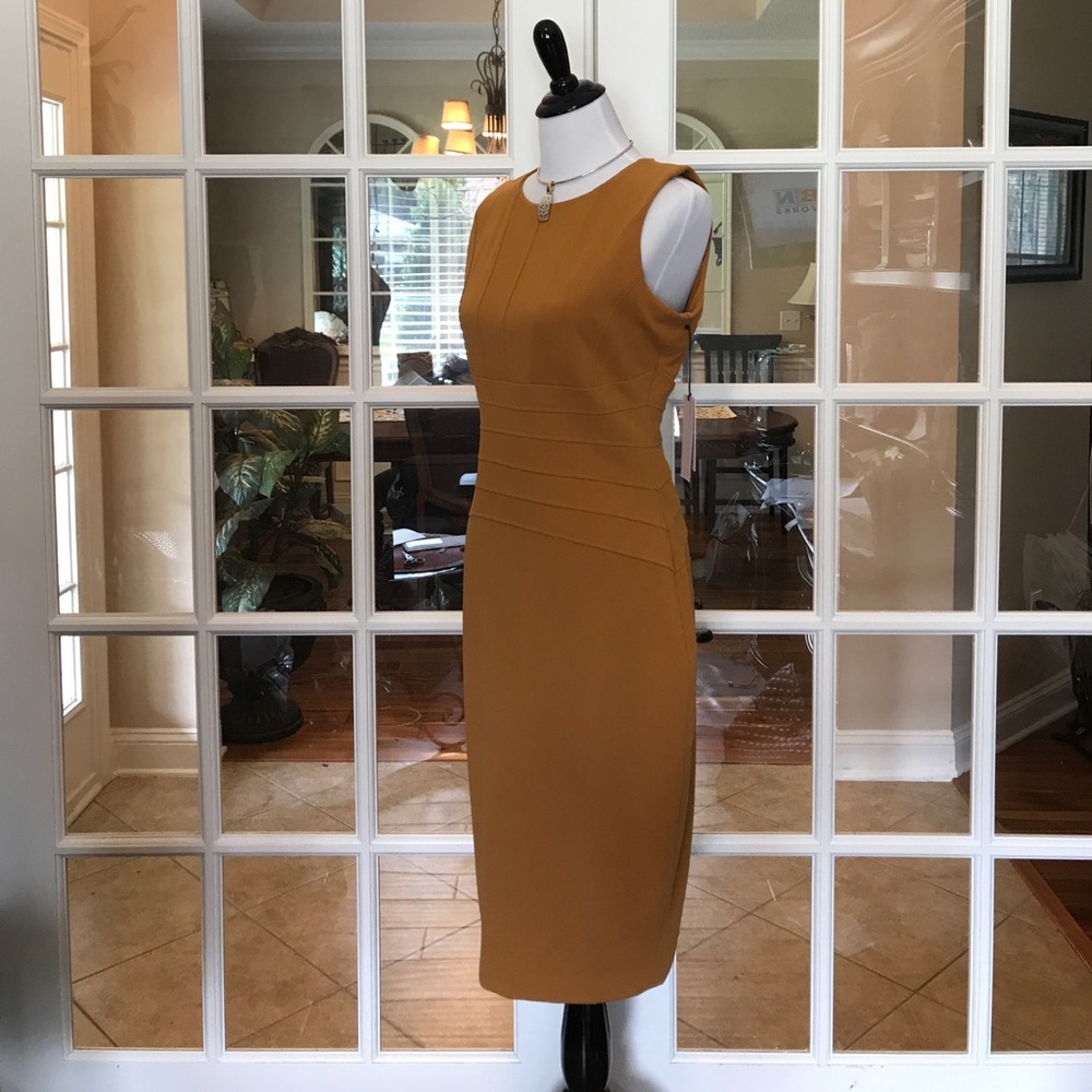 LAST ONE‼️- Ivanka Trump Mustard Midi- 5🌟 Rating - Picture 4 of 7
