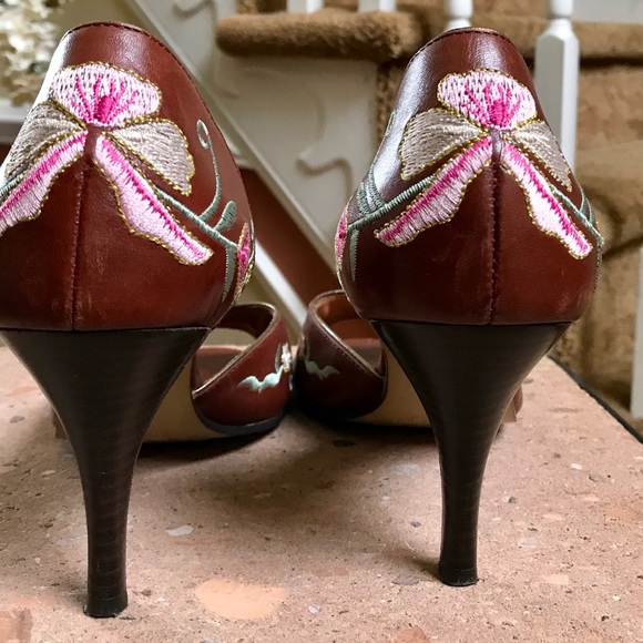 🌴Embroidered Seychelles D'Orsay High Heels - Picture 4 of 5