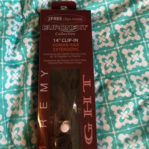 Euronext  Human Hair Extentions 14" Clip-In New