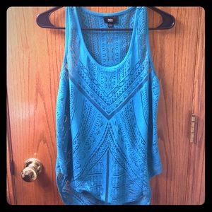Teal hi-lo tank