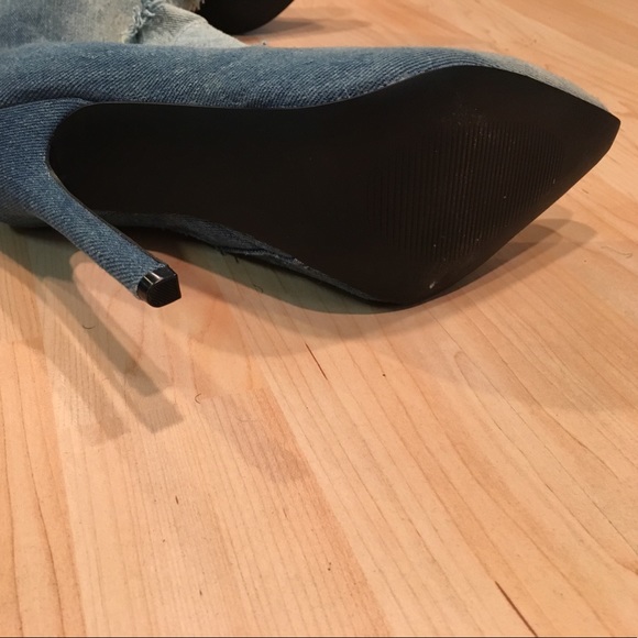 Denim thigh high boots - Picture 6 of 6