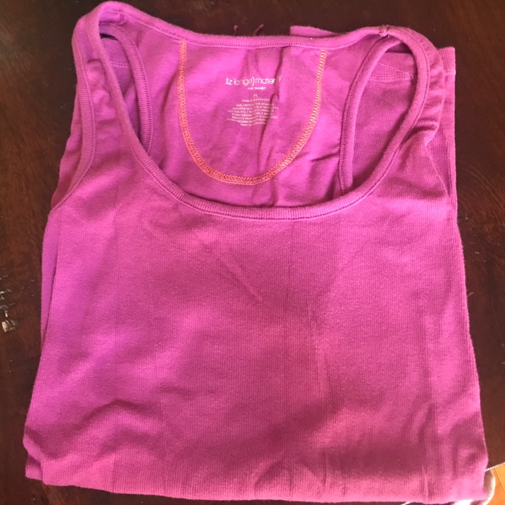 Liz Lange Maternity Purple Ribbed Tank