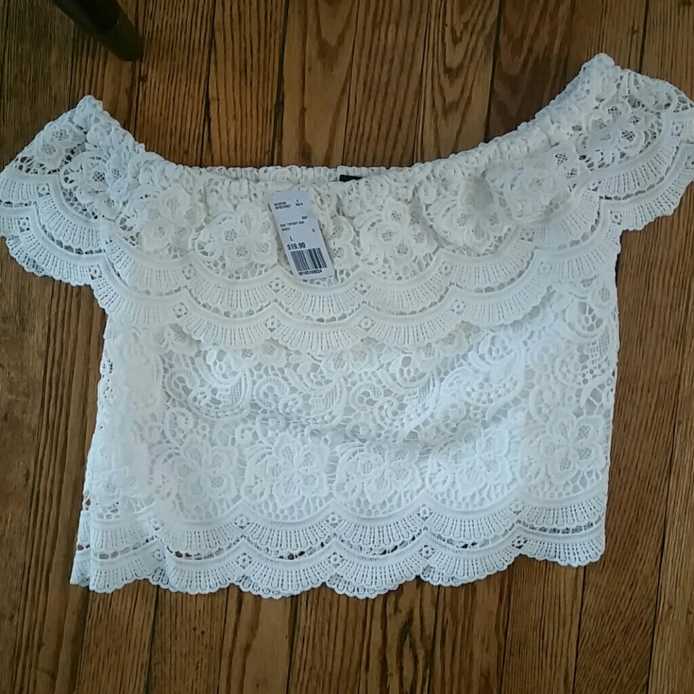 White off shoulder top