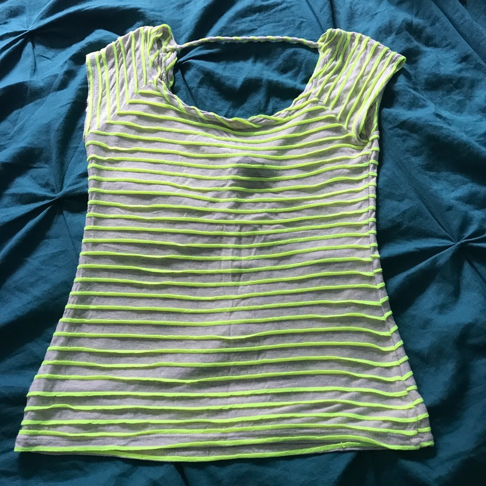 2b bebe neon stripe top