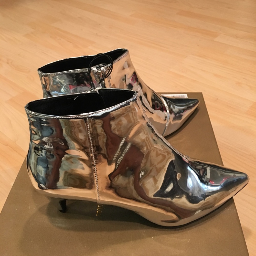 Silver booties
