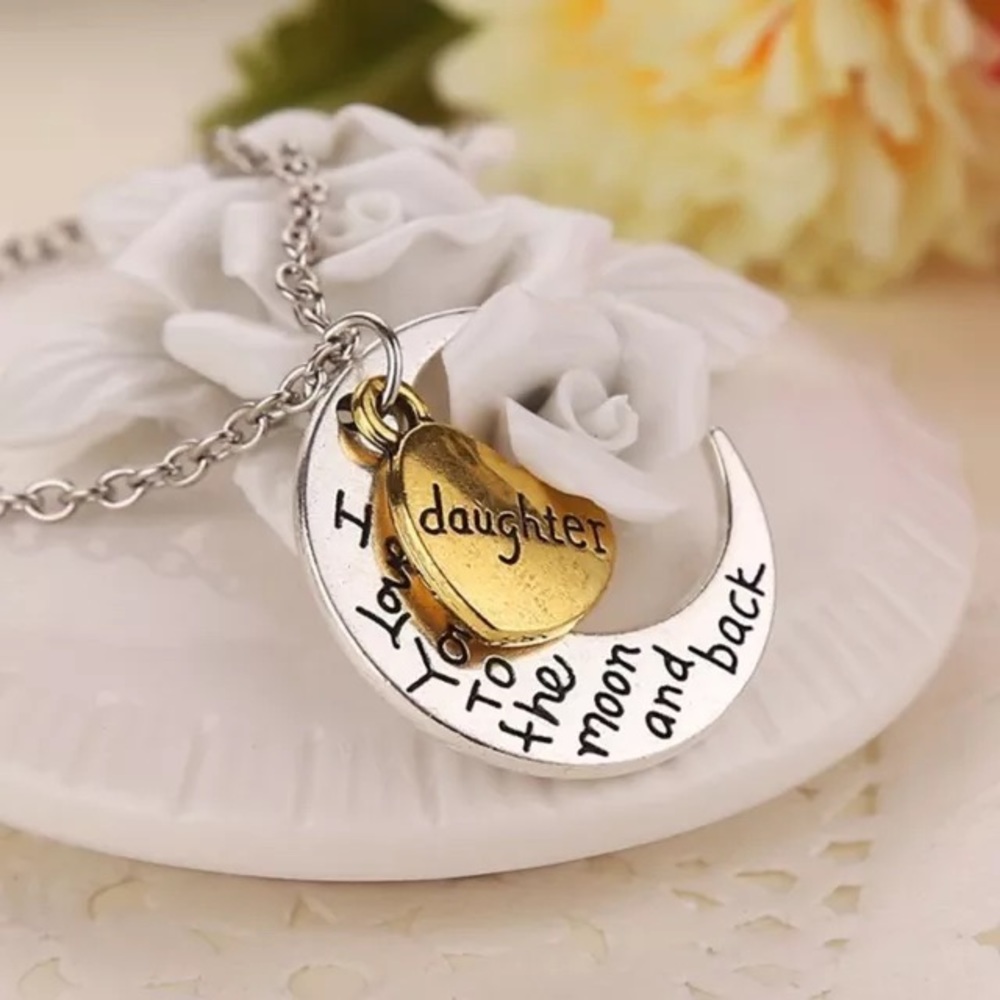 Fashion necklace "I LOVE YOU TO THE MOON AND BACK"
