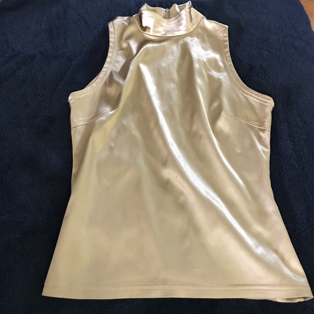 Valentino miss V gold stretch tank