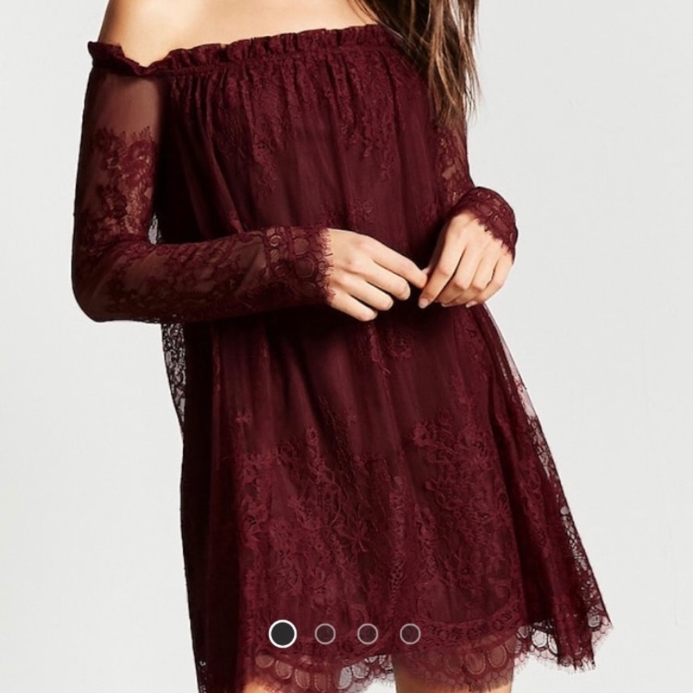 Off the shoulder lace dress