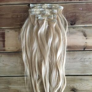 Beige blonde bellami hair