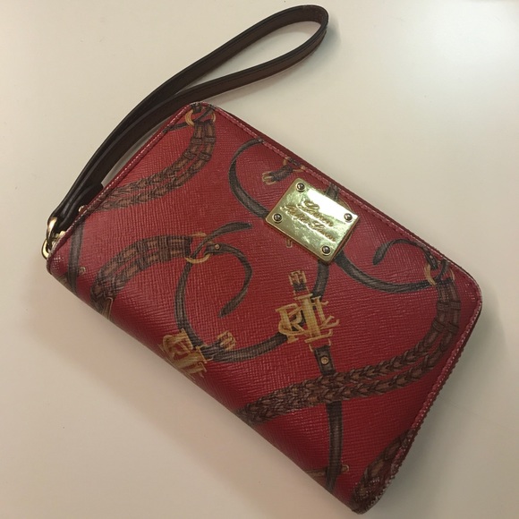 Lauren Ralph Lauren Handbags - Ralph Lauren Saffiano Leather Smartphone Wristlet