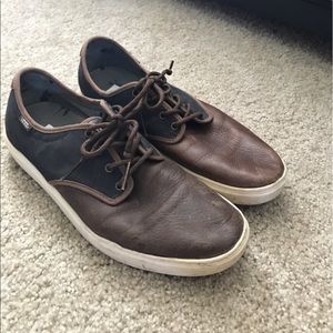 Leather and canvas vans