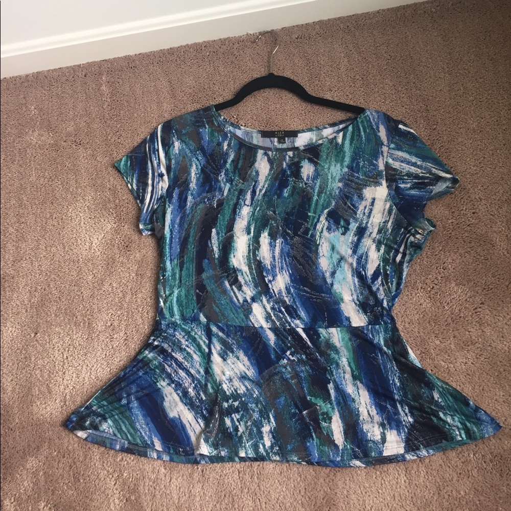 Watercolor Peplum top
