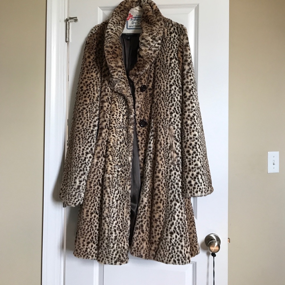 Parkhurst Faux Fur 3/4 length coat